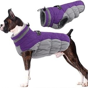 LeLePet Doggie Puffer Fleece Lined Coat, Size L